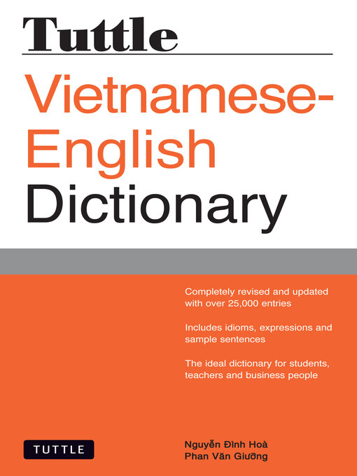 Title details for Tuttle Vietnamese-English Dictionary by Nguyen Dinh Hoa - Available